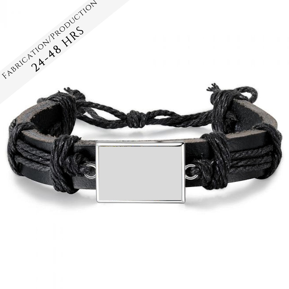 The Black Leather Bracelet